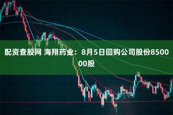 配资查股网 海翔药业：8月5日回购公司股份850000股